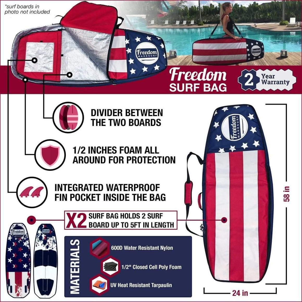 Surfboard Bag for 2 Surfboards Save On Live Sales Now Be Quick